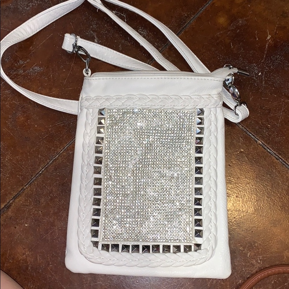 Buckle white purse